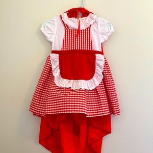 Red riding hood dress with cape size 6